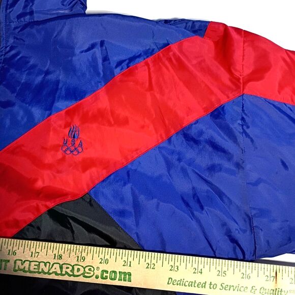 Vintage 90s Team USA Olympics Windbreaker Loose Fit Embroidered Men's M Atlanta - Picture 10 of 10